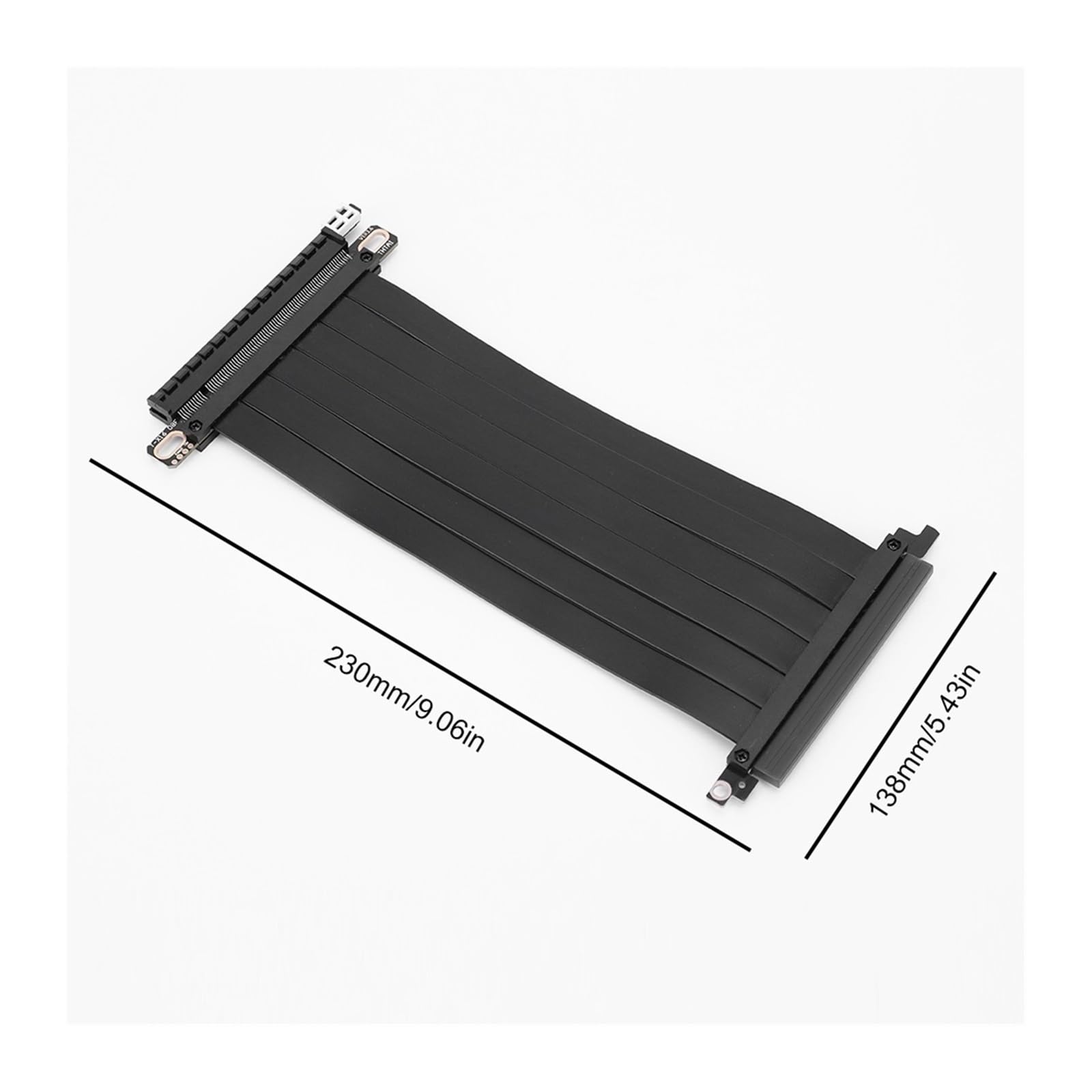 PCI-E3.0/PCI-E 4.0 X16 kabel riser PCI-E 16x przedłużacz karty graficznej 90/180 stopni montaż pionowy -150 mm/200 mm (PCIE4.0 20 CM 180)