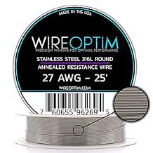 27 AWG - Stainless Steel 316L Resistance Wire - 25 Feet