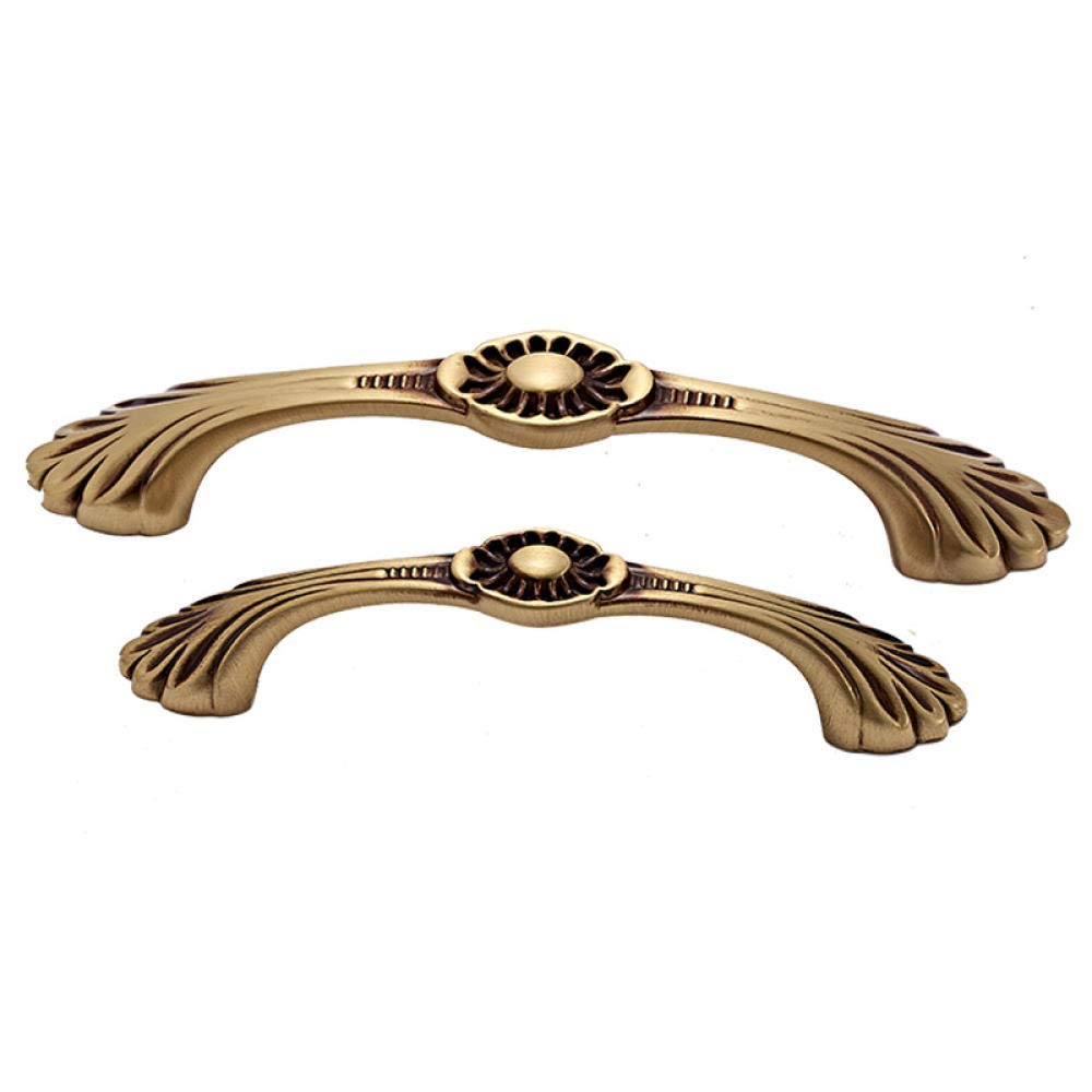 STNYANXD Antique Cabinet Drawer Handles 2Pcs Pure Copper Handle Retro Door Handle for Cabinet Wardrobe(2 128mm)