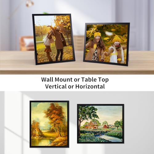 Giftgarden 10x12 Picture Frame Black, 10 by 12 Thin Photo Frame for Wall Tabletop Display, Single - Thumbnail 3