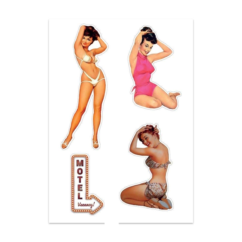 Tabla A4 de stickers Pinup Pegatina Adhesiva – F11