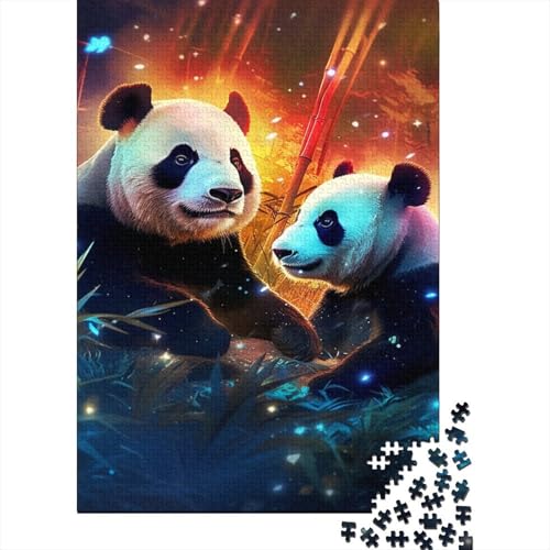 Puzzle de panda de 1000 piezas de alta calidad en cartón resistente con un ajuste fijo