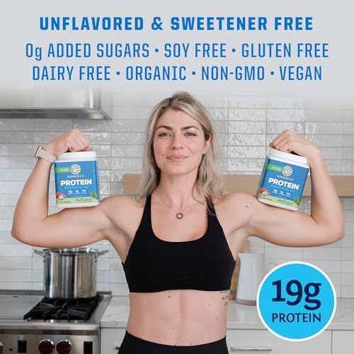 Image of Sunwarrior Organic Plant Based Protein Powder | Vegan Organic Protein Powder Unflavored with BCAA Amino Acids & Hemp Seed Pea Blend | Non-GMO Soy Dairy Filler & Gluten Free (Unflavored, 15 Servings)