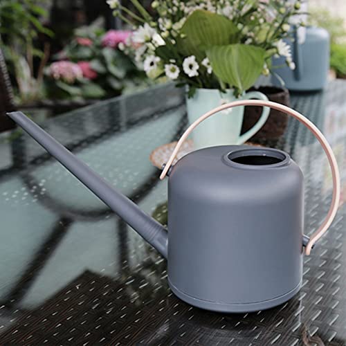 1.7 Liter Gießkanne mit Langer Auslauf , geeignet für den Hausgarten, arbeitssparend und bequem, Pflanzengießkanne mit Griff für Garten Zimmerpflanzen, Blumen (Ruß + Rauchpulver) Cover