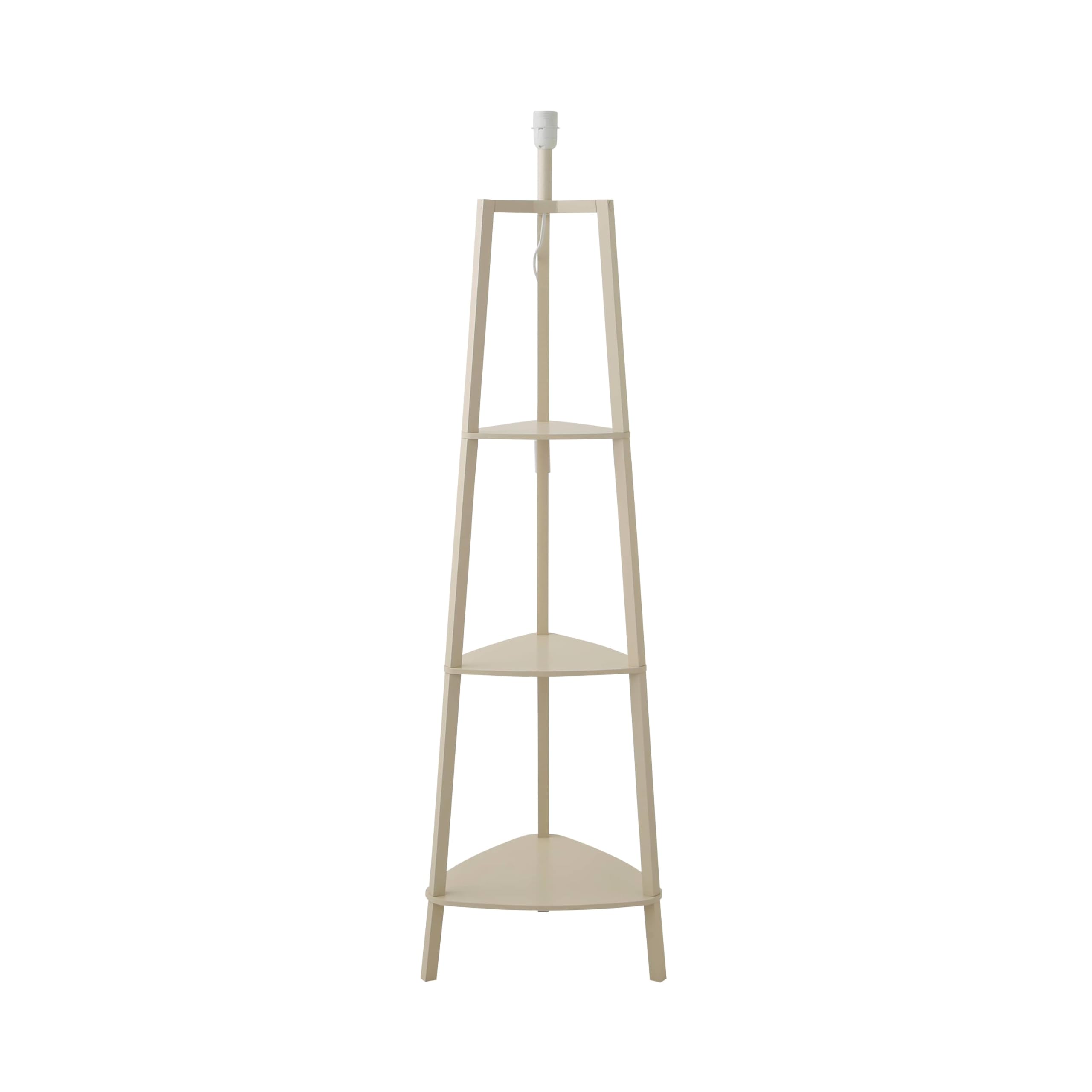 ValueLights | Hiru Painted Cream 3 Tier Wooden Tripod Shelf Corner Floor Lamp Base | Floor Lamps, Home Décor & Improvement Essential