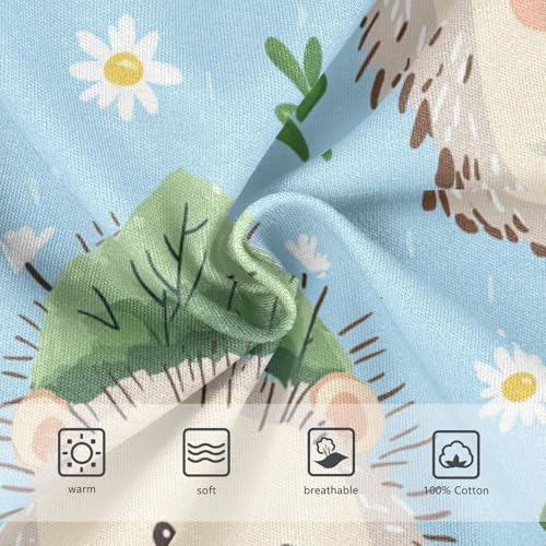 Wusikd Cute Hedgehog Boys' Underwear Cotton Green Leaf Boys Briefs Soft Toddler Underwear 2T3