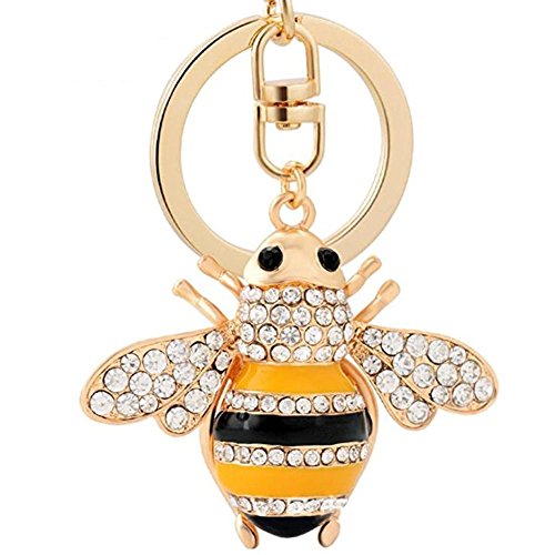 Vikenner Bee Diamond Keychain bag cute Keyfobs