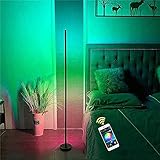 JJDSN Lámpara de pie de Esquina LED, Lámpara de Control de aplicación Minimalista Moderna nórdica Lámpara de pie LED RGB Colorida, Dormitorio Sala de Estar Iluminación del vestíbulo Decoraciones n