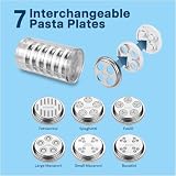 Prasa do Makaronu do Mikserów do KitchenAid od MMOBIEL – 7-w-1 Maszynka do Makaronu z 7 Wymiennymi Talerzami do Fusilli, Rigatoni, Spaghetti, Bucatini, Fettuccine i Makaronu Kolanka – Łatwa Instalacja