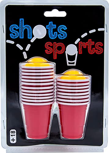 Consejos para Comprar Juego con vasos los preferidos por los clientes. 49 Shot Sport - Juego de Beerpong. Juego de Beber (Drinking Game) para Fiestas. Incluye: 20 Vasos Tipo Shot y 2 Pelotas de Ping Pong