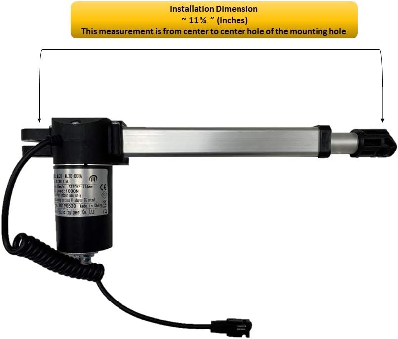 Mulin Power Recliner Motor Replacement with Cord Model ML20-008 ML20-008A Linear Actuator for Sofa Lift Chair Couch Massage Seat Bed