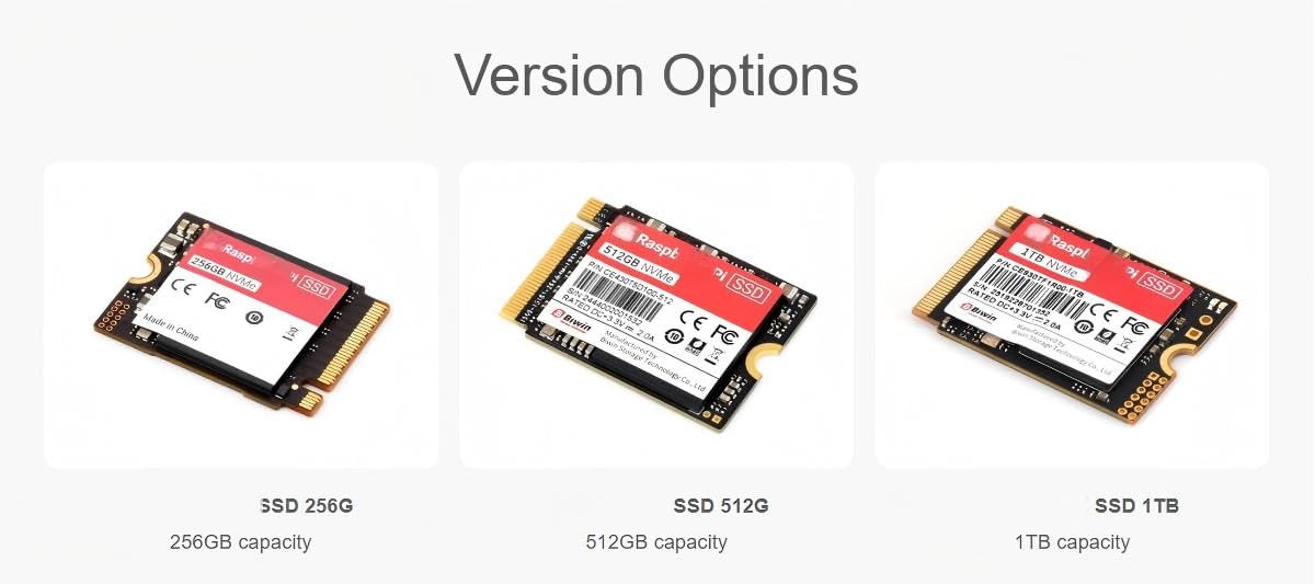 TUOPUONE Oficjalny dysk SSD Raspb Pi, szybkie dyski półprzewodnikowe, pojemność 1 TB, zgodny ze standardem PCIe Gen 3, odpowiedni dla Raspb Pi 5