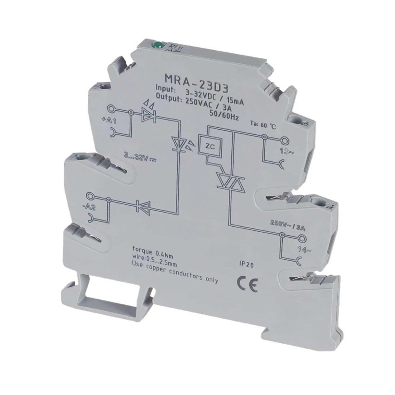 Module de relais à semi-conducteurs pour automatisation de maison intelligente et gestion rail DIN CC AC
