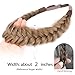 DIGUAN Messy Wide 2 Strands Synthetic Hair Braided Headband Hairpiece Women Girl Beauty accessory, 62g/2.1 oz (Dirty Blonde)
