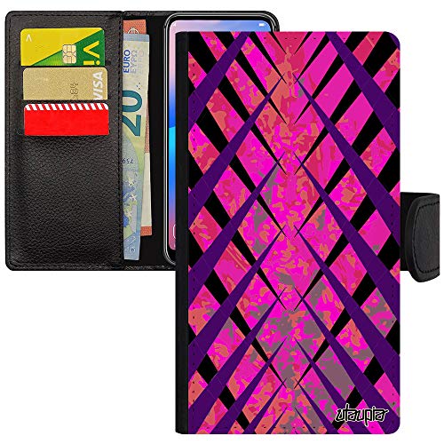 Protection iPhone SE 2022 antichoc avec rabat PU solide et design tartan coloré