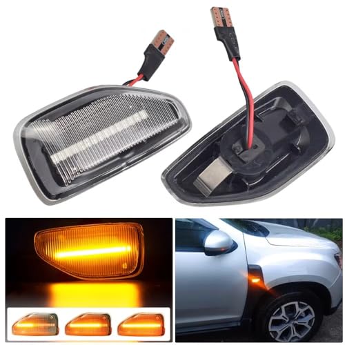 Feu de clignotant latéral LED dynamique 261601801R pour Dacia Duster 2 Logan - 3