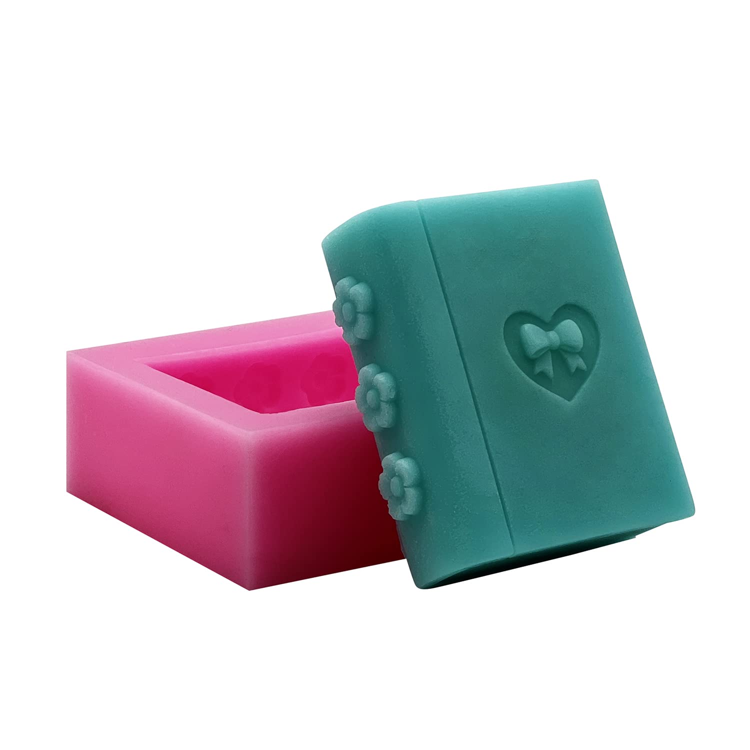 Moule mariage en silicone motif livre cadeau Saint-Valentin