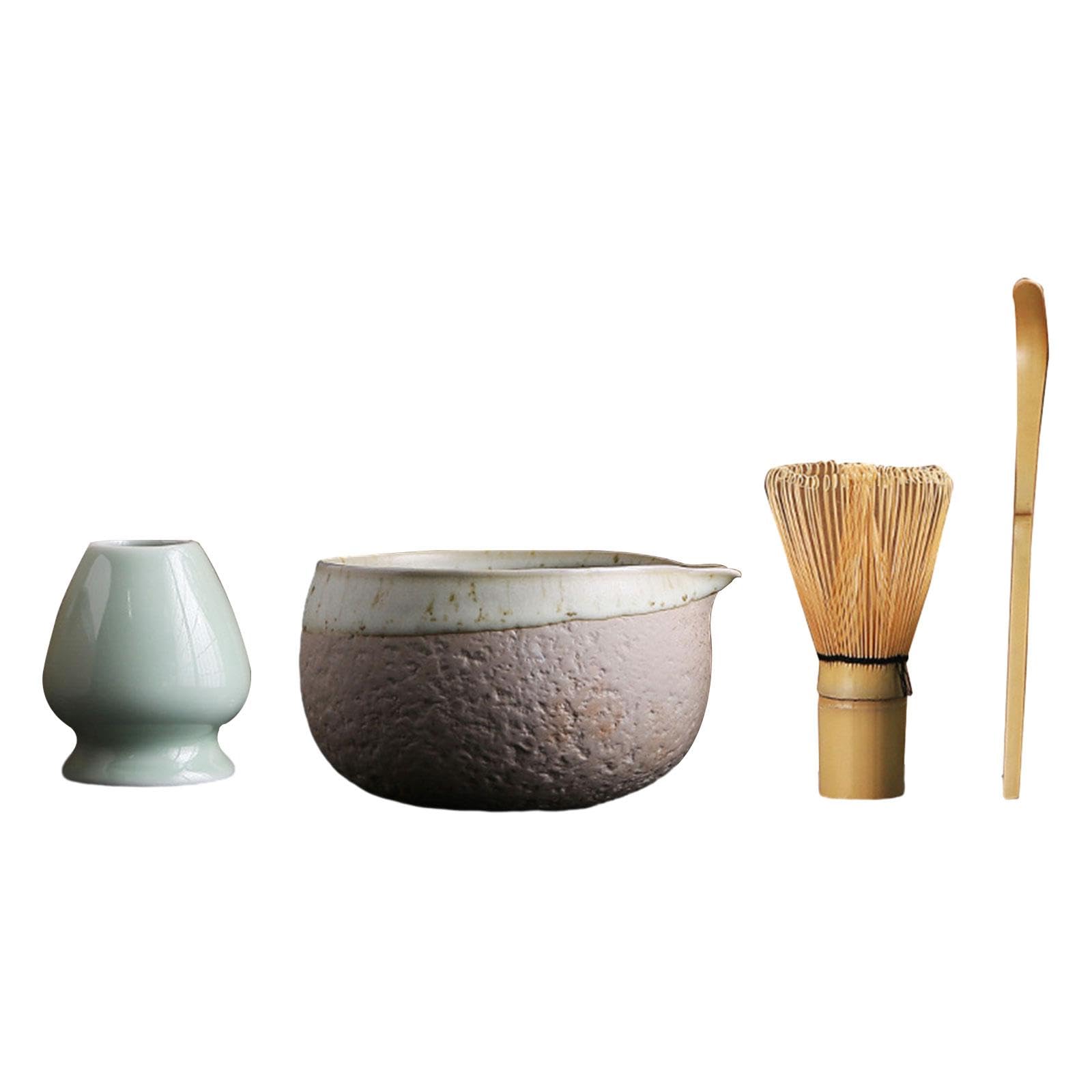 Matcha-Schneebesen, Retro-Stil, Matcha-Zeremonie, Zubehör für Urlaub, Tisch, Büro, Grau, 4 Stück