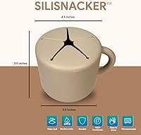 Vista 7 de SiliSnacker™ Snack Cup Silicone Snack Container Toddler and Baby Snack Catcher (Desert Sage)