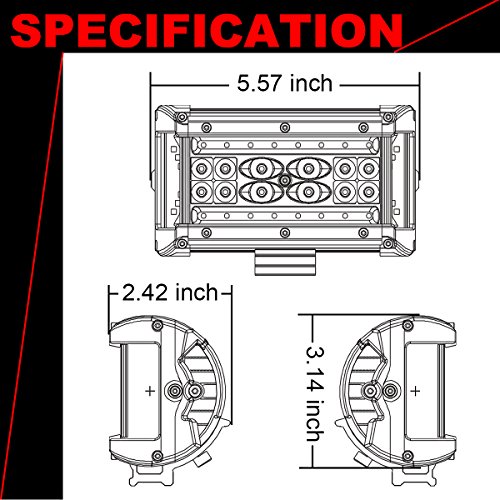 Dual Side Shooter Led Lights, Swatow Industries 2Pcs 240W 5 Inch Led Light Bar Quad Row Led Fog Lights Off Road Led Cube Lights For Truck Tractor Suv Atv Utv Motorcycle Boat #TOP1