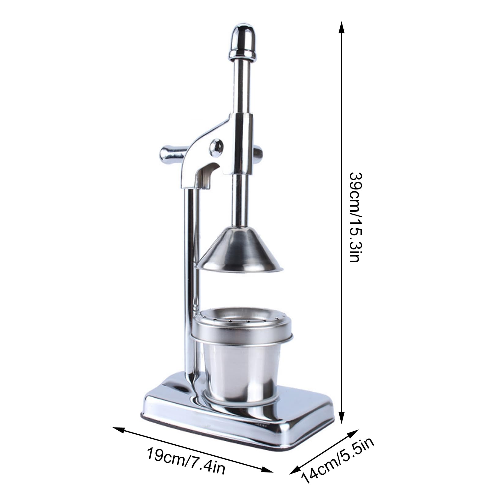 Lemon Squeezer with Lever Gear Handle Citrus Juicer Stainless Steel for Easy Cleanup Enjoy Fresh Anytime