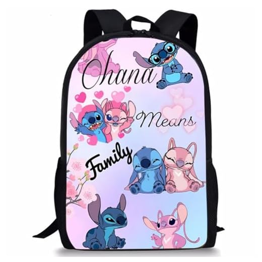 Stitch Mochila De Los Niños Niñas , Mochilas Infantiles, Kindergarten Mochila para Niños, Bolsa De Jardín De Infantes, Mochila Escolar de Dibujos Animados en 3D Estampado para Colegio Viajes Deporte