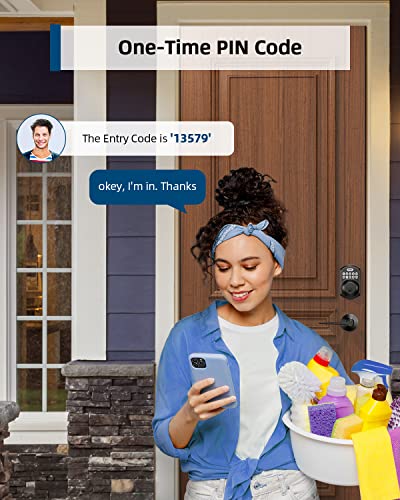 Teeho Keyless Entry Door Lock With 2 Handles - Electronic Keypad Deadbolt With Door Lever, Smart Code Door Lock For Front Door Lock Set, Auto Lock, Easy Installation, Oil Rubbed Bronze #TOP6