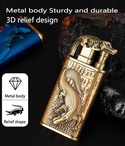 Encendedor de Butano Doble Llama Metálico Ajustable miniatura 4