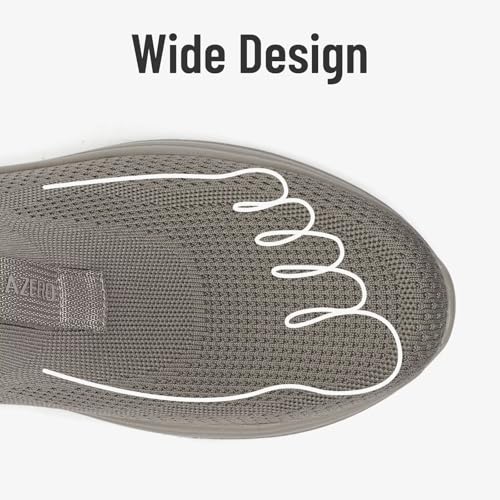 Image of ITAZERO Men's Wide Toe Box Wide Width Hands-Free Slip-On Shoes, Walking Sneakers with Arch Support for Plantar Fasciitis, Diabetic Swollen Feet