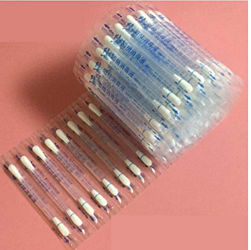 TOSSPER 10 Stück Einweg-Medical Alkohol-Stick Desinfizierte Baumwolltupfer Emergency Care Sanitär Frauen Make-up Wattestäbchen TIPP für medizinische