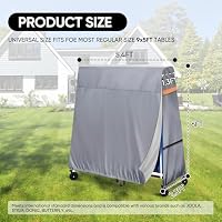 NEVERLAND Tischtennisplatte Abdeckung wasserdichte Tischtennis Abdeckung 300D Oxford Tischtennis Schutzhülle für Tischtennisplatte Tischtennisabdeckung für Outdoor und Indoor (165 * 70 * 185 cm) – Ansicht 7