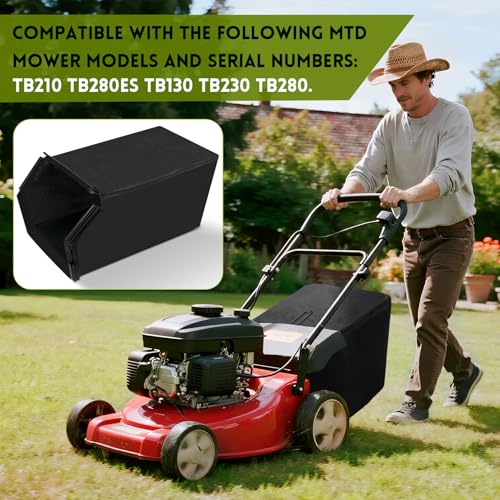 Lawn Mower Bag 21" for 964-04117A,664-04117A,Troy Bilt TB210/TB260,Universal Fit for Yard Machines Bagger,Premium Lawn Mower Parts Bagger(Without Catcher Frame)