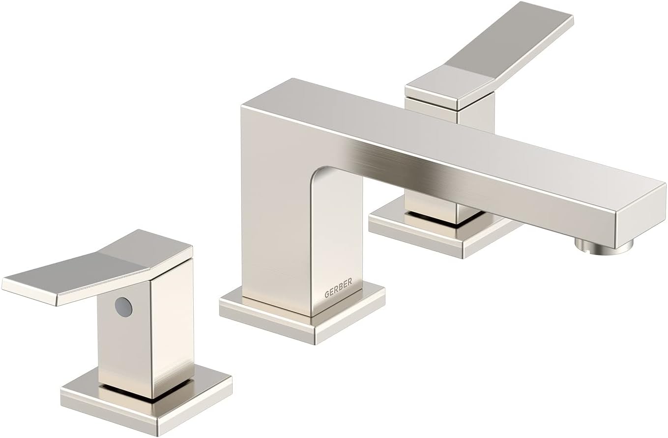 Up To 60% OFF Gerber Danze D304119BN Avian 2H Widespread Lavatory Faucet w/Metal Touch Down Drain 1.2gpm Brushed Nickel