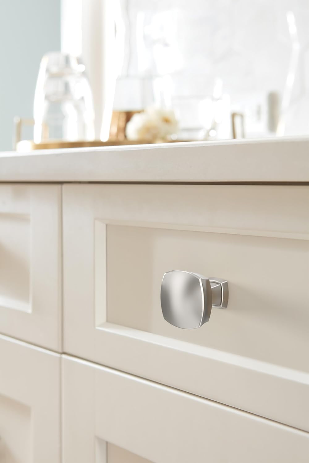 Amerock BP11287PN | Stature 1-1/4 inch (32mm) Diameter Polished Nickel Cabinet Knob | Kitchen Cabinet Hardware | Furniture Hardware | Drawer Handle