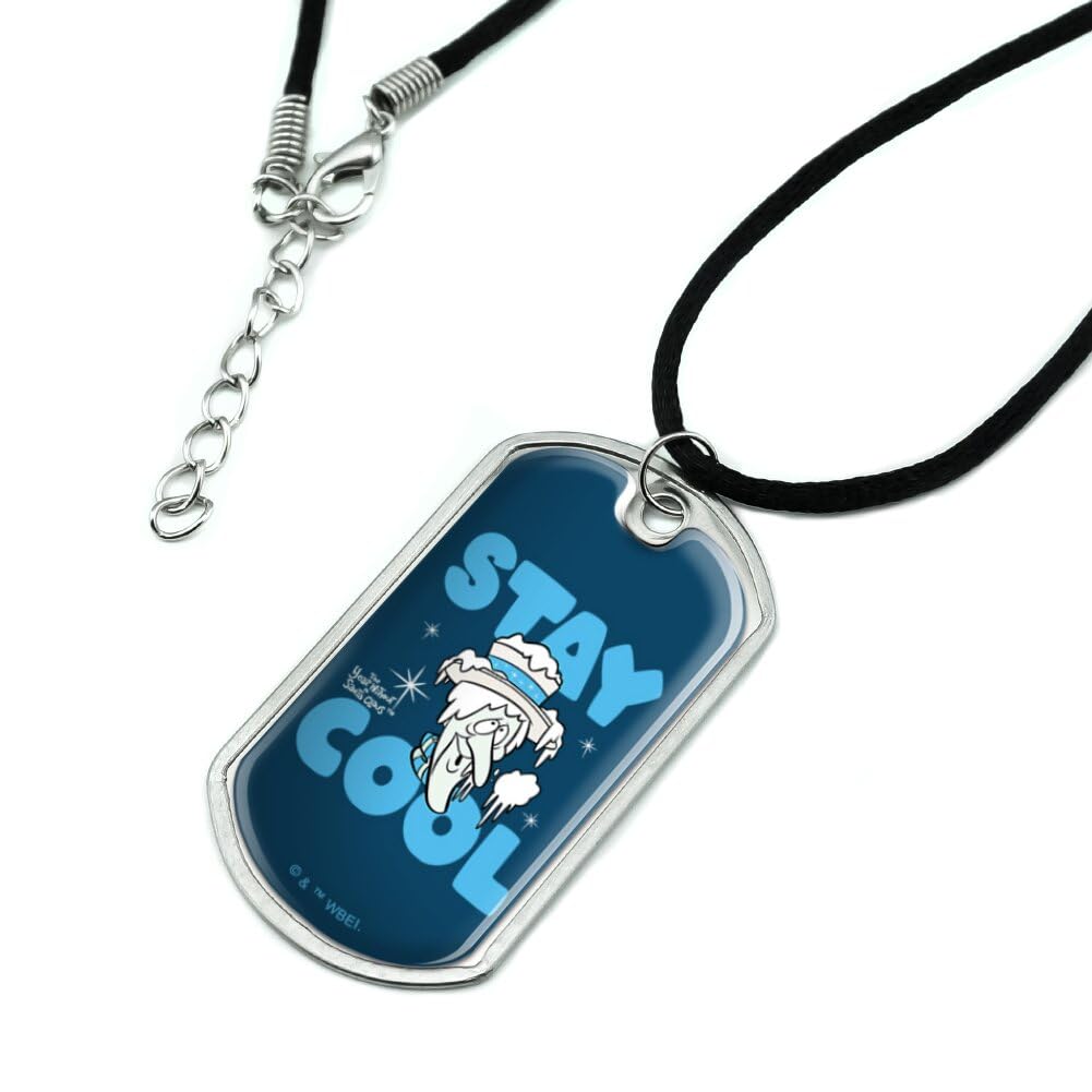 Year Without a Santa Claus Stay Cool Military Dog Tag Pendant Necklace with Cord