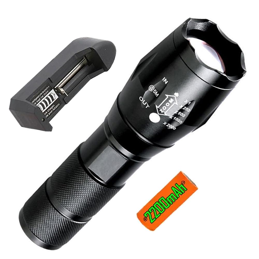 New Professional Rechargeable 700 Metar Long Beam High Power Led Zoomable Waterproof Flashlight Torch (B0CBCCSNJQ) Amazon Price History, Amazon Price Tracker