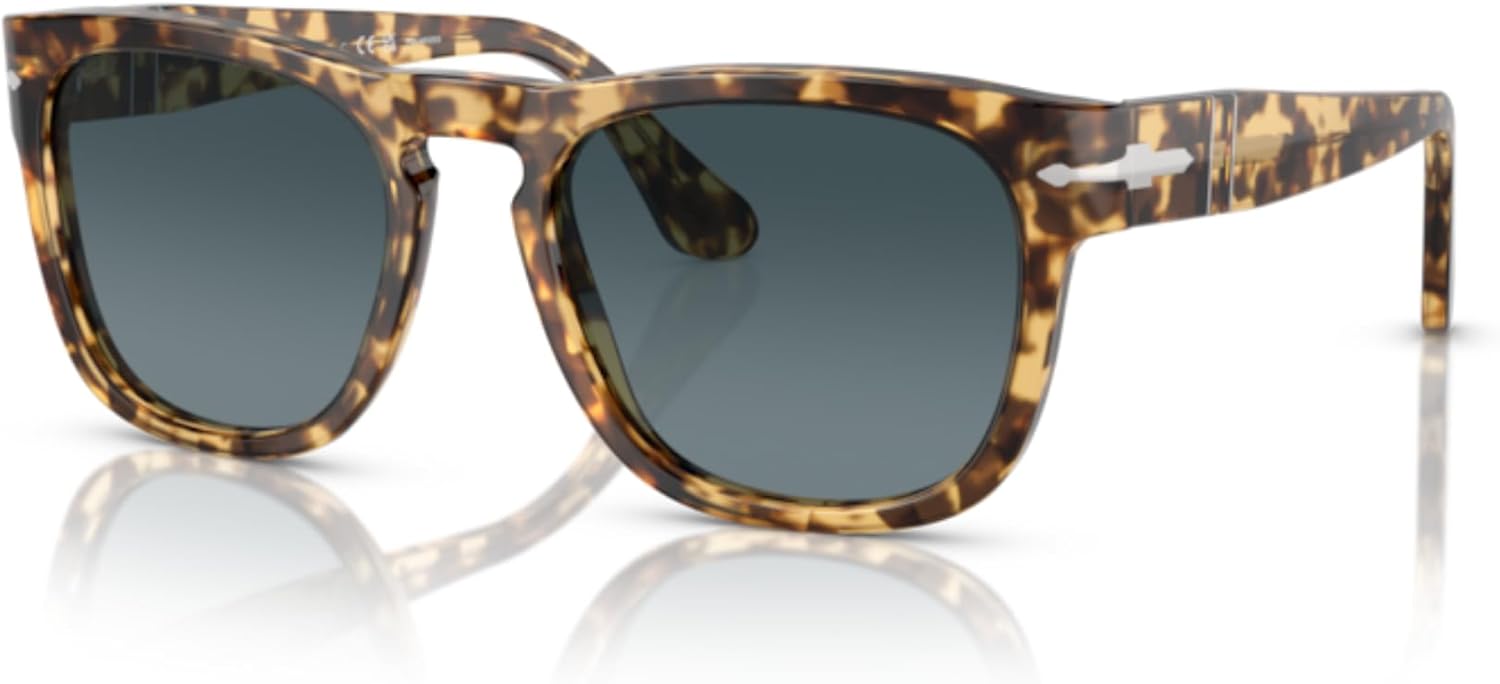 Persol Elio PO3333S Square Sunglasses for Men for Women +BUNDLE with ACCESSORY EYEWEAR KIT