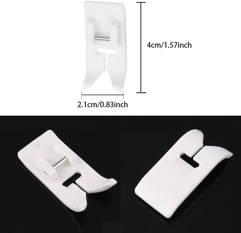 CESUSME 2 Pcs Roller Sewing Machine Presser Foot Plus Non-Stick Zigzag Teflon Sewing Machine Presser Foot - Fit for Singer, Brother, Babylock, Low Shank Simplicity Sewing Machine(2 Styles)
