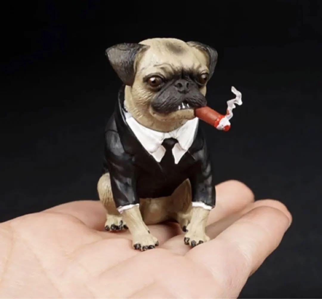 Amazon.co.jp: 海外限定 エージェント フランク 高さ6cm パグ犬