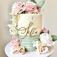 Letrero personalizado con nombre de tarta, acrílico