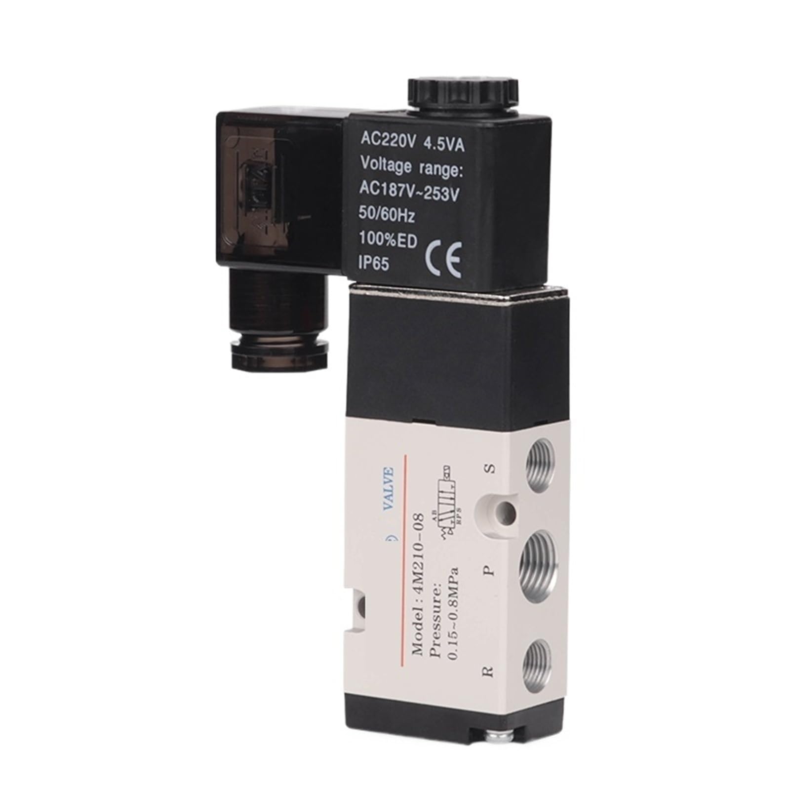 Électrovanne pneumatique 5/2 évite les blocages avec levier manuel 24V