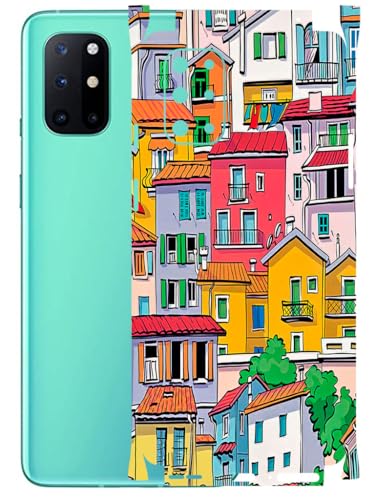 Image of AtOdds - Full Body Back Screen Guard Protector Film - Lamination Wrap Skin Sticker Compatible with ONEPLUS 8T | Scratchproof Matte Finish (Concrete Jungle)