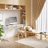 WOLTU Schreibtisch Weiß 110x50x75 cm mit 3 Leisen Schubladen – Stahl-Holz Computertisch mit X-Gestell, Stabil für Homeoffice, Arbeitszimmer