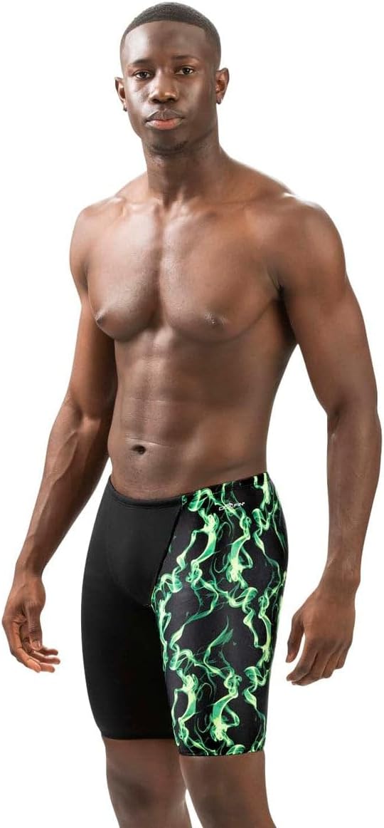 DOLFIN Men's Red Abstract Kneeskin Swimwear