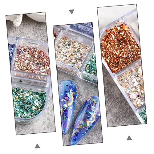 FRCOLOR 1 Caixa De Adesivos De Rosto De Lantejoulas Para Unhas Adesivos De Rosto Glitter Maquiagem F