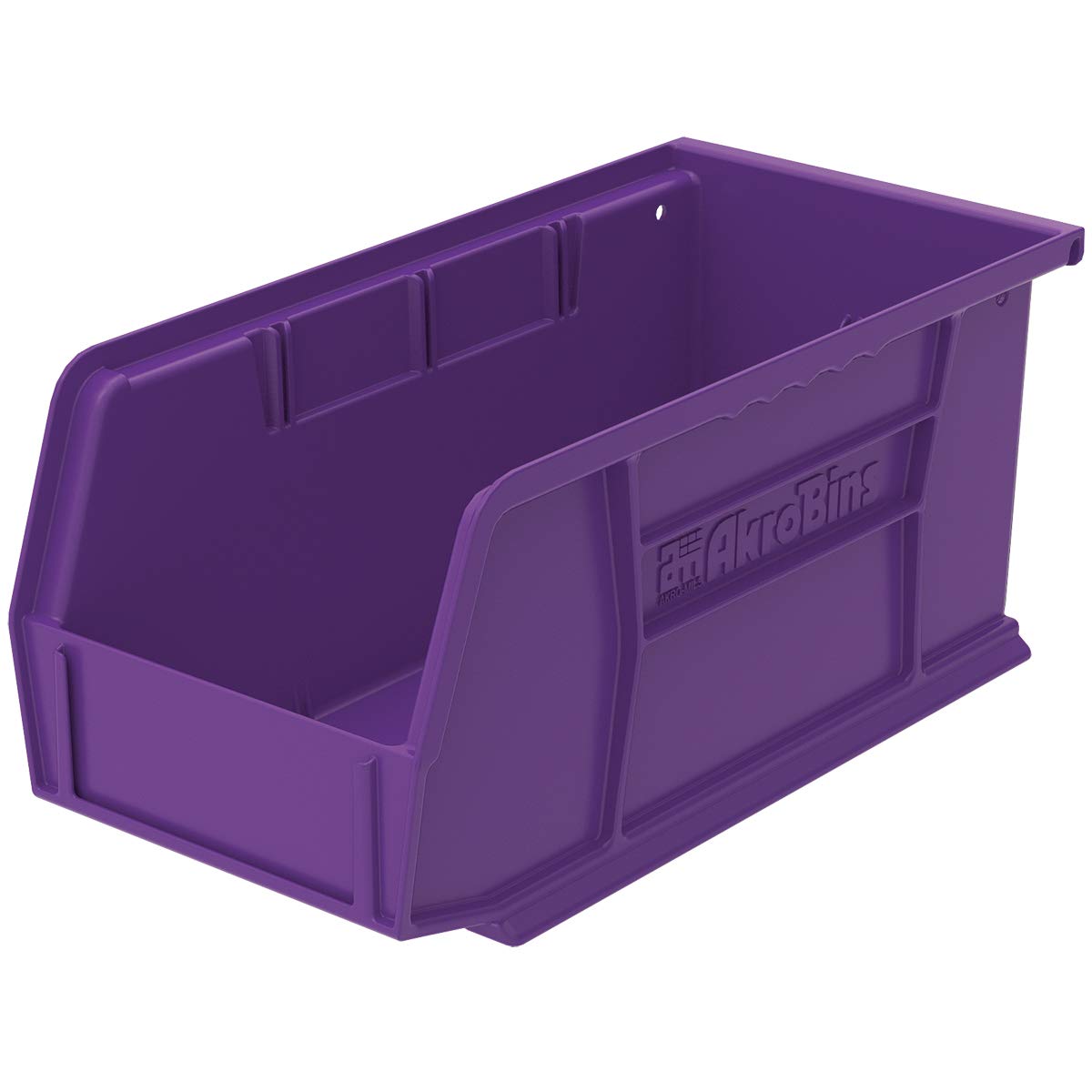Akro-Mils 30230 AkroBins Plastic Storage Bin Hanging Stacking Containers, (11-Inch x 5-Inch x 5-Inch), Purple, (12-Pack)