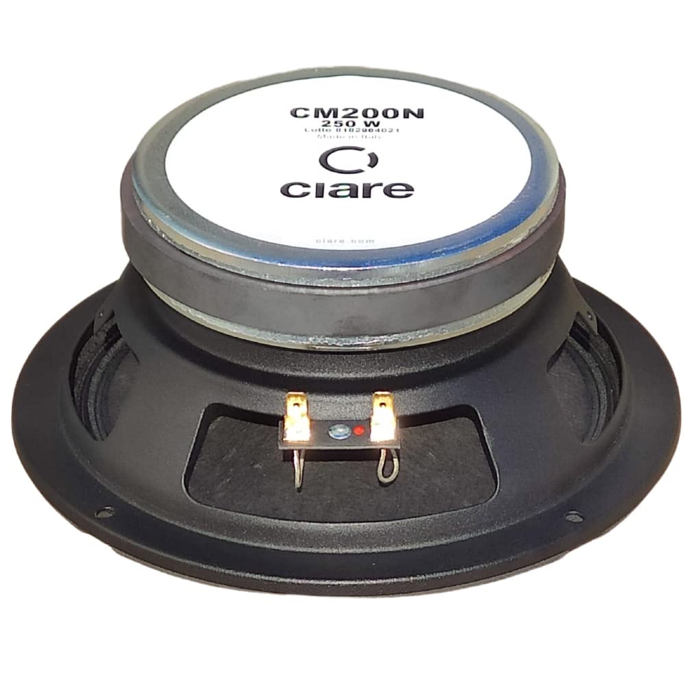 Ciare 2 WOOFER CM200N CM 200N altoparlante 20,00 cm 200 mm 8" da 120 watt rms 250 watt max impedenza 4 ohm portiere sportelli competizioni spl 96 db, a coppia + 5 adesivi omaggio