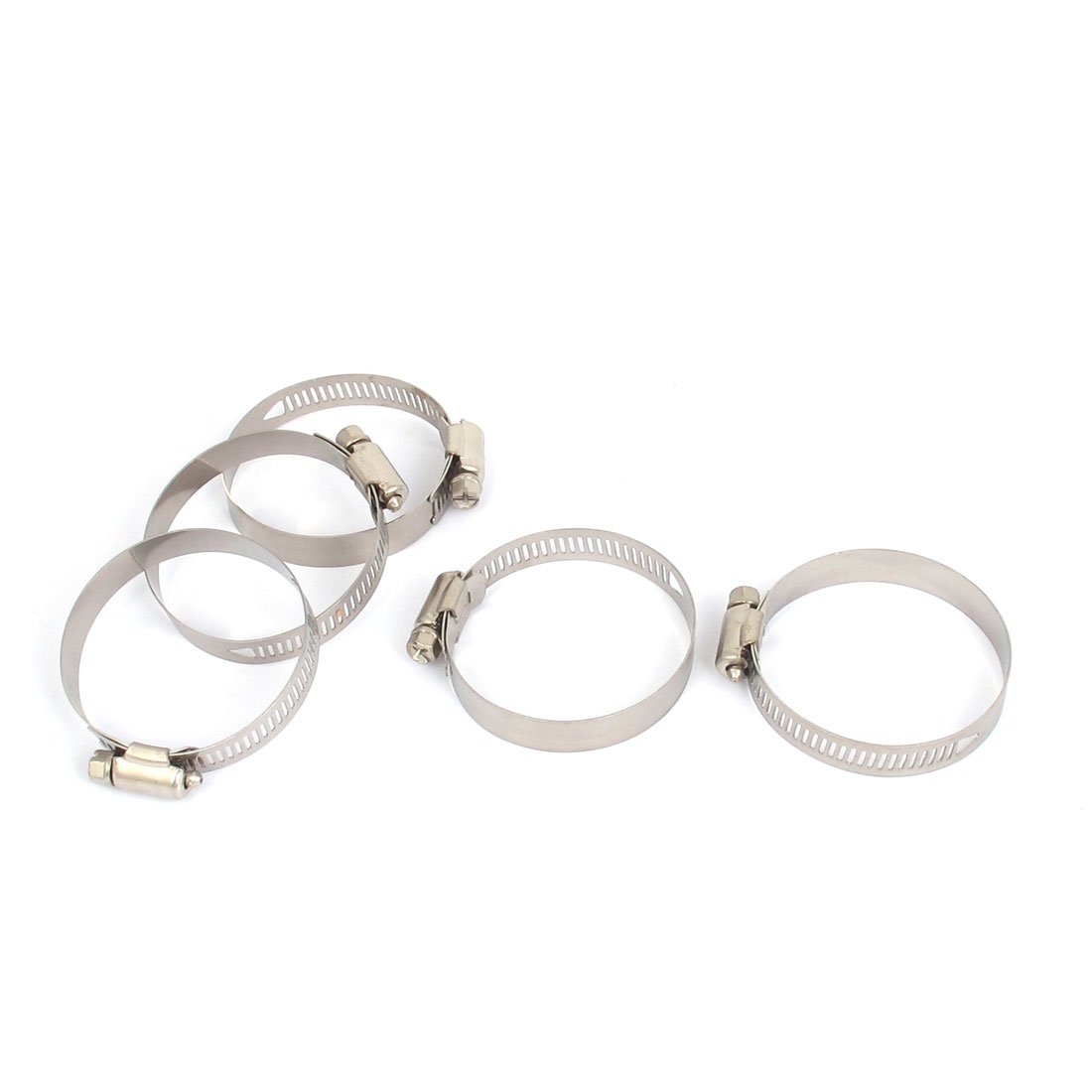 22 Inch 304 Stainless Steel Duct Clamps, 10 Pcs Adjustable Hose Clamps