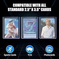DEDC 50 Top loaders and 50 Soft Penny Sleeves Bundle, 3" x 4" Rigid Hard Card Sleeves Protectors Compatible with Standard TCG/CCG Gaming Cards, Baseball Sports Cards & Photocards, Archival Safe — image 8