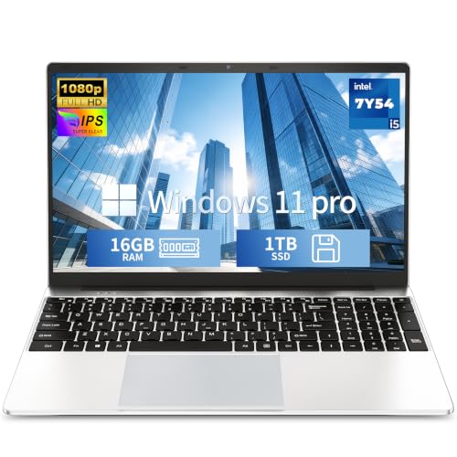 Image of 2026 Flagship 15.6 inch Business Laptop Computer, 16GB RAM 1TB SSD, Core i5-7Y54(Up to 3.2GHz), Windows 11 Pro, Fan Cooling, 2-Year Warranty, Portable Traditional Lap Top for Students & Work